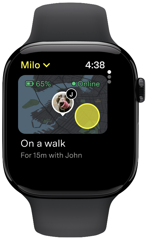 Pet location in Apple Watch