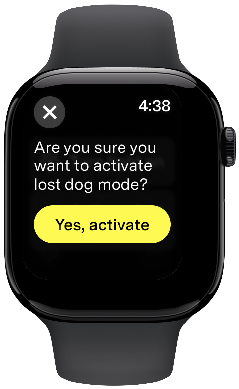Activate lost mode confirmation