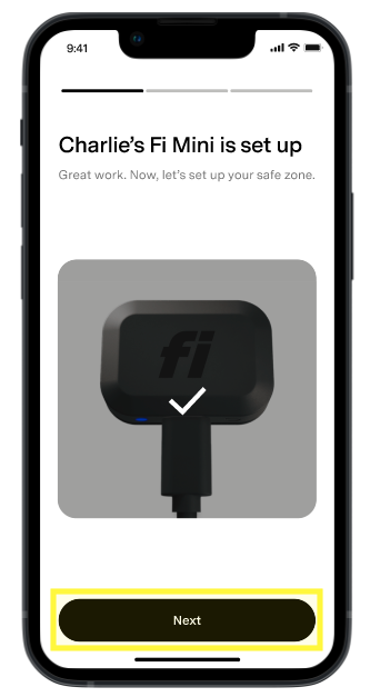 Next highlighted after Fi Mini set up