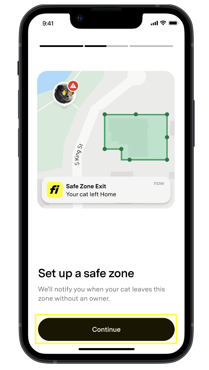 set up a safe zone pre-screen