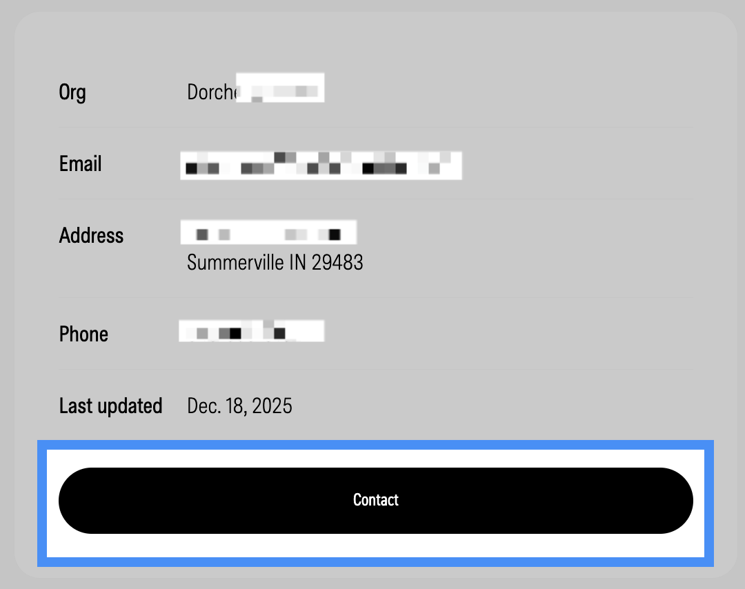Send message highlighted in Fi Nano profile