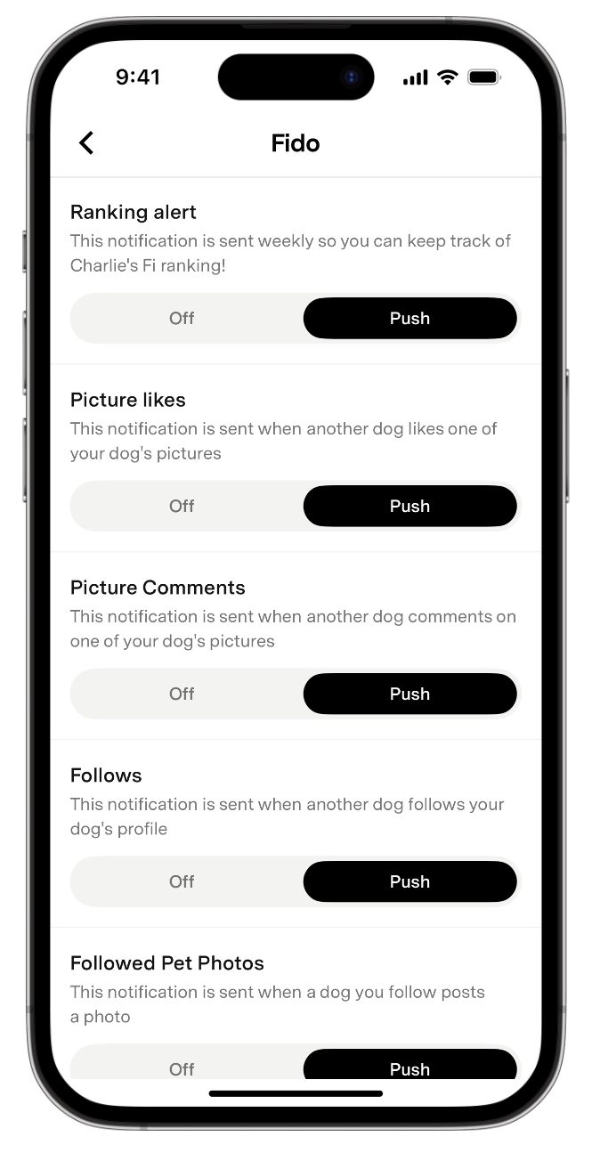 Social alerts page
