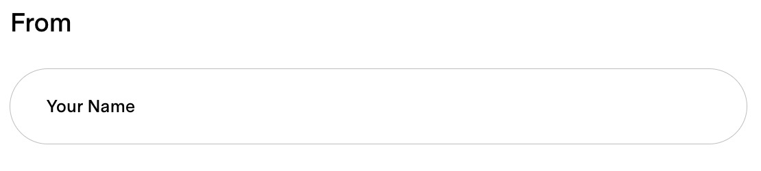 The From section with a field to enter the sender name.