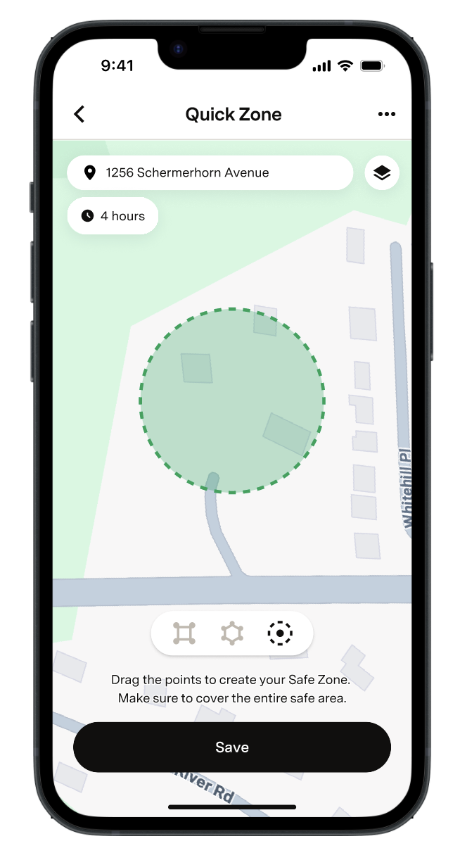 Quick Zone set up screen with time and boundary displayed.png
