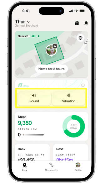 Fi Ultra Live Tab with sound and vibration highlighted.png
