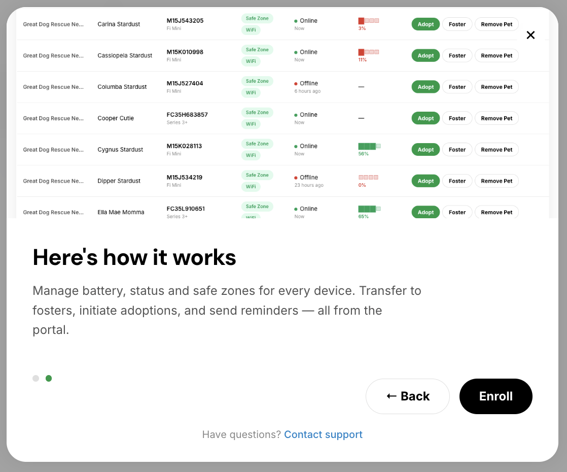 Here's how it works page on Rescue Page