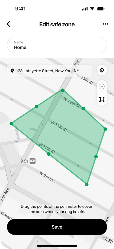 Screenshot of the Fi App showing how to edit a Safe Zone.png
