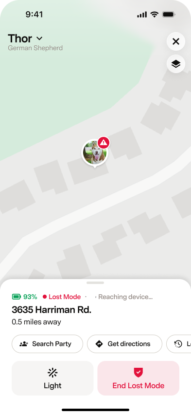Screenshot view of the Fi App showing Lost Mode feature.png