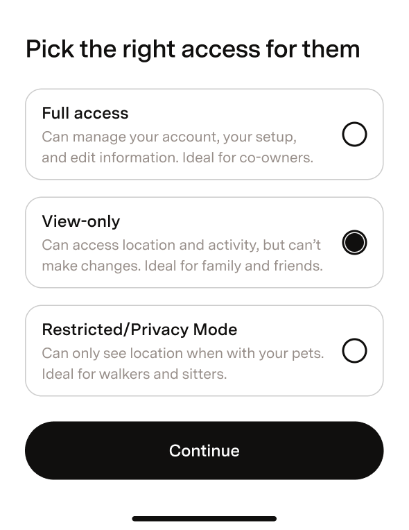 Screenshot view of the Fi App showing different levels of access for pack members.png