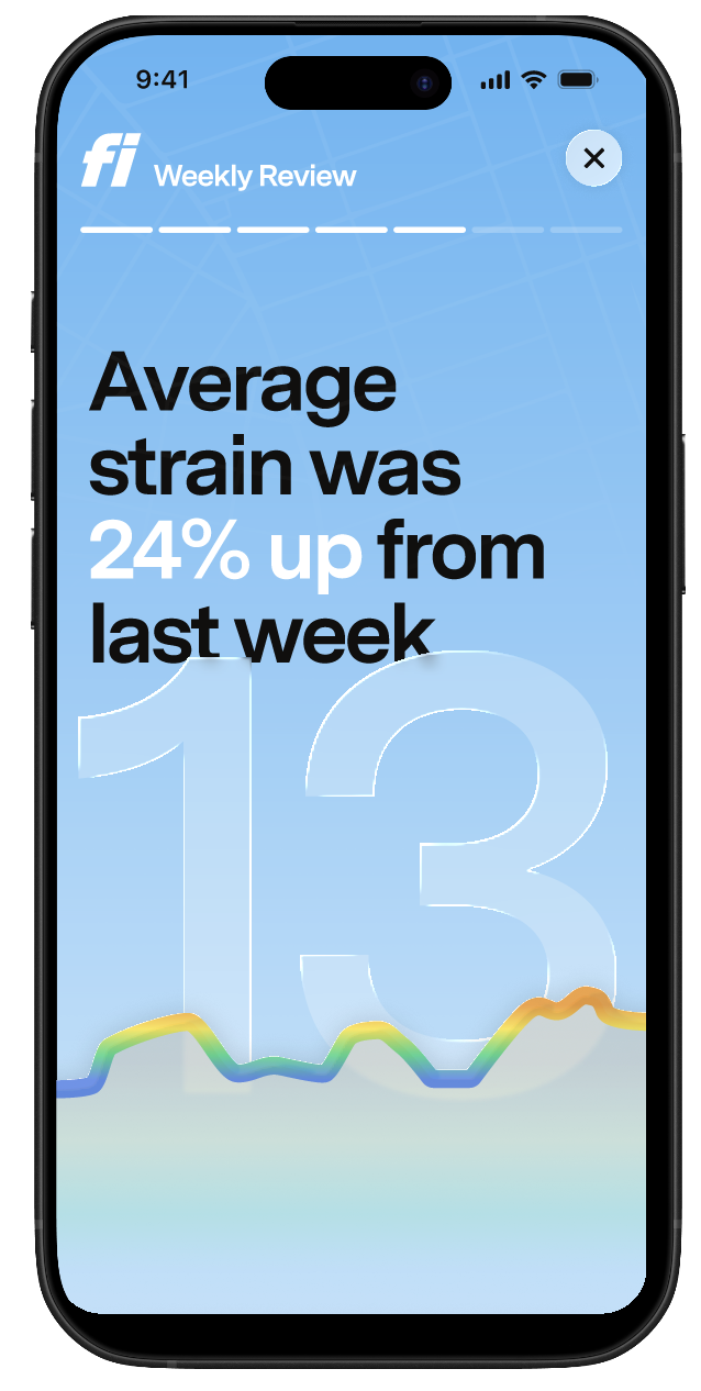 Final slide of the weekly recap card in the Fi App